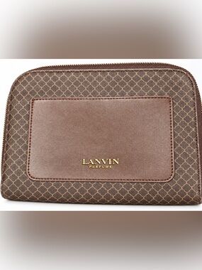 LANVIN Brown  Toiletry Travel  Bag